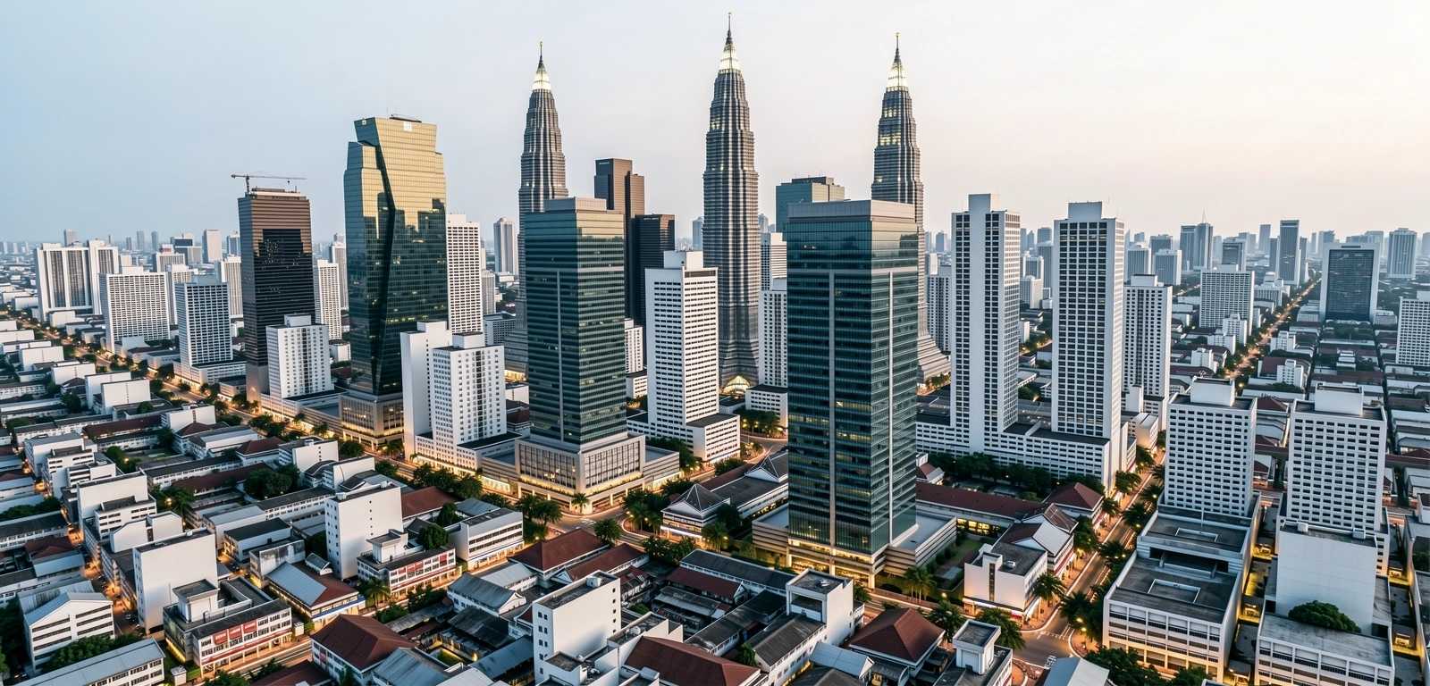 Bangkok Silom District at dusk